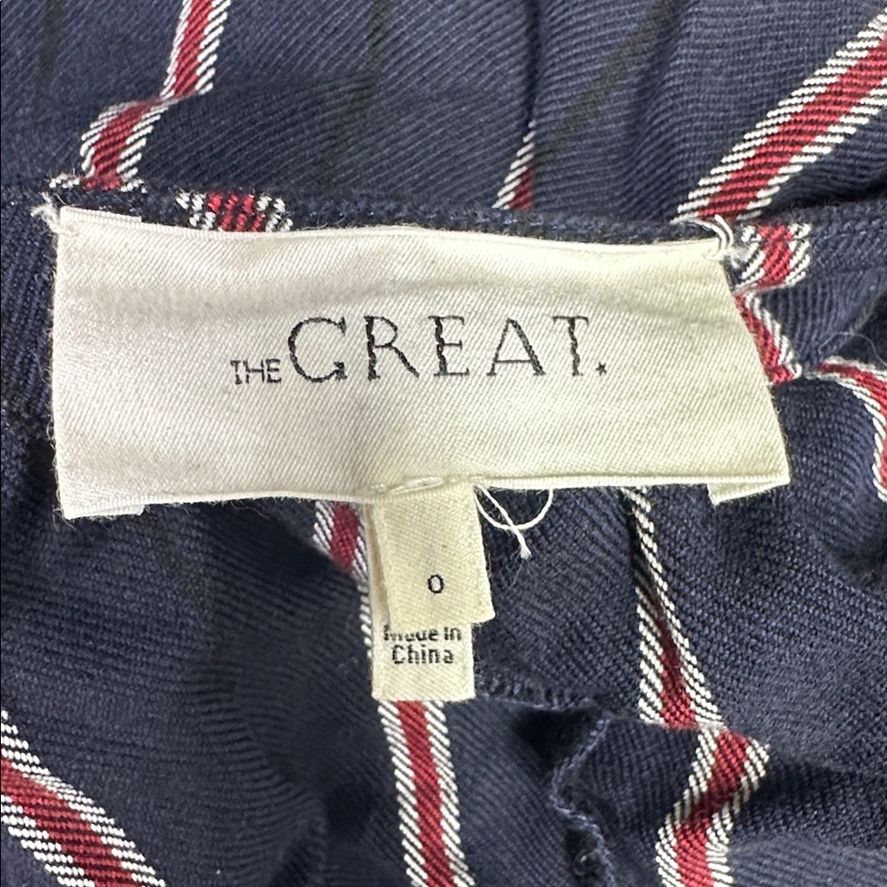 The Great The Homeroom Striped Navy Jumpsuit View 4